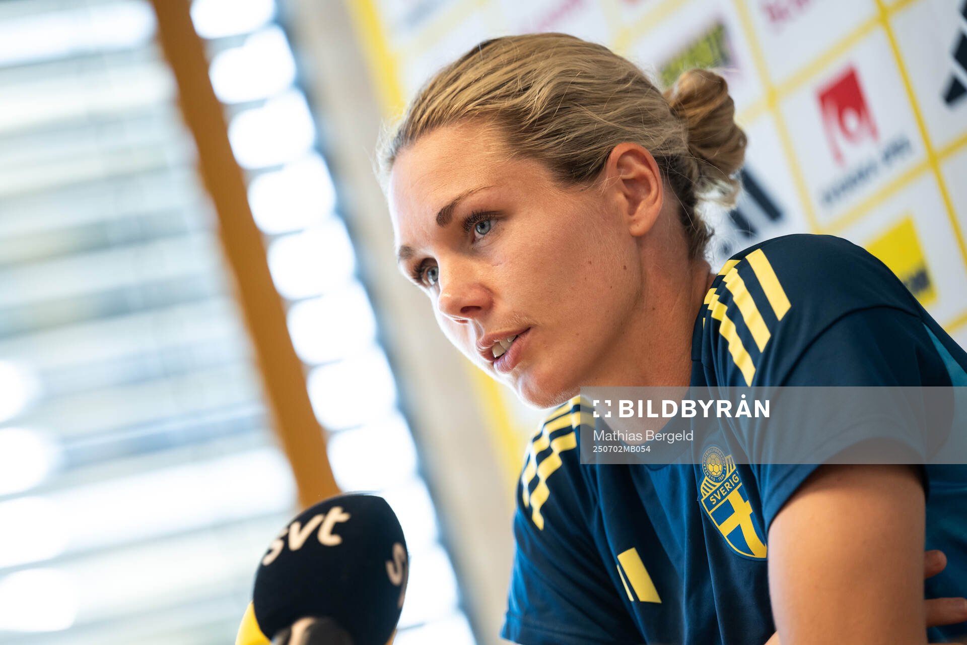 Goalkeeper Jennifer Falk of the Swedish women's national