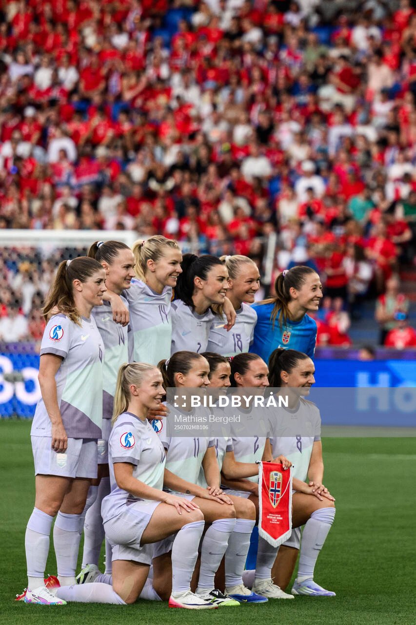 Starting eleven of Norway  the UEFA Women's Euro 2025 group