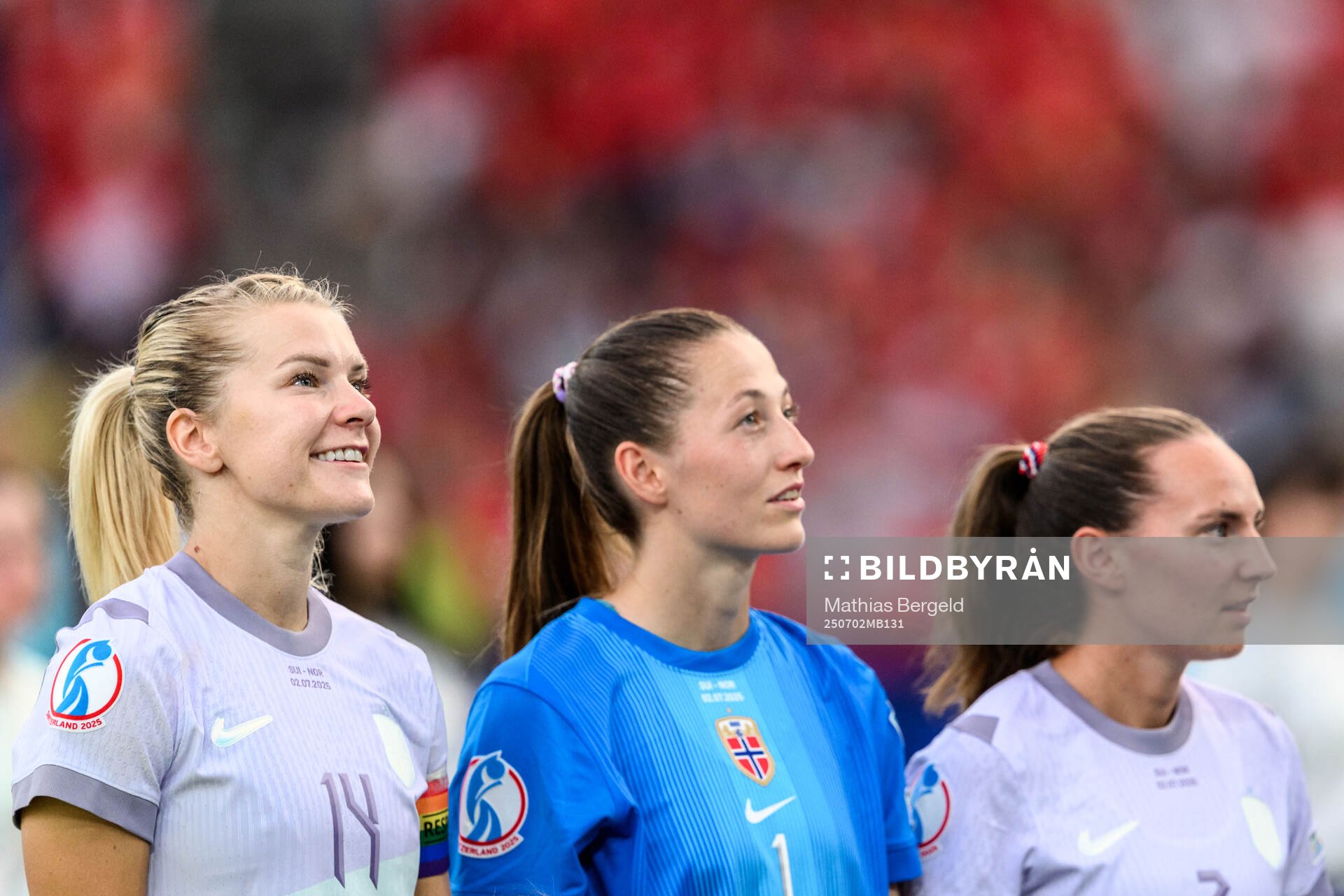 Ada Hegerberg, goalkeeper Cecilie Fiskerstrand and Marit