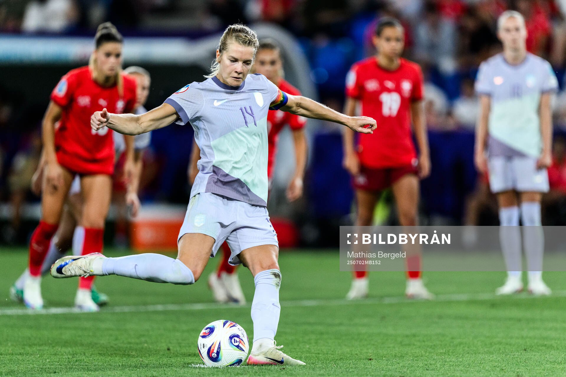 Ada Hegerberg of Norway with a penalty shoot