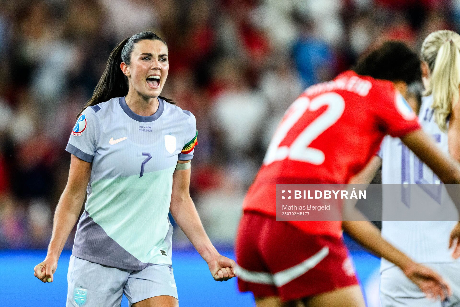 Ingrid Syrstad Engen of Norway celebrates