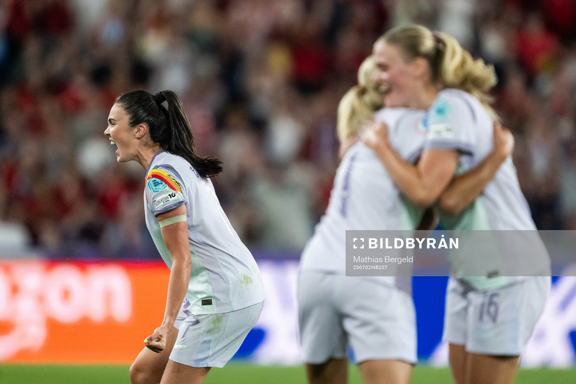 Ingrid Syrstad Engen of Norway celebrates