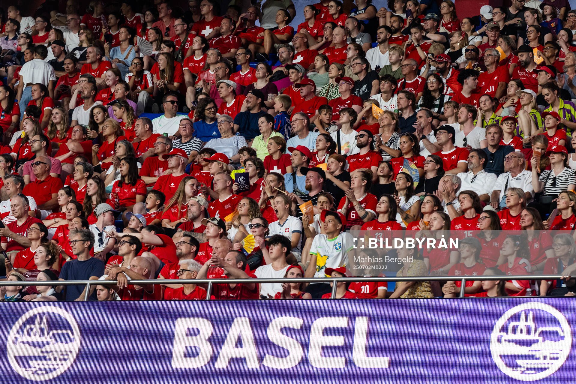 Spectators in the stands
