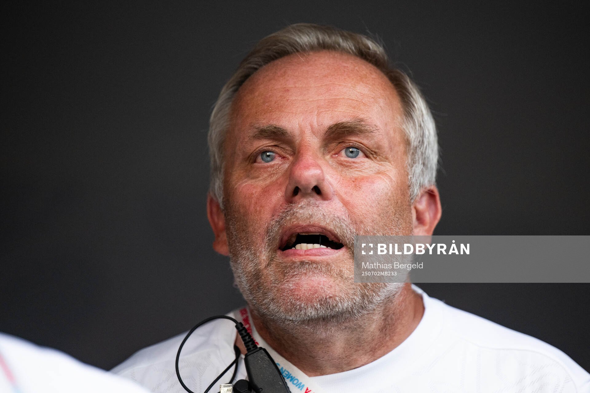 Assistant coach Anders Johansson of Switzerland