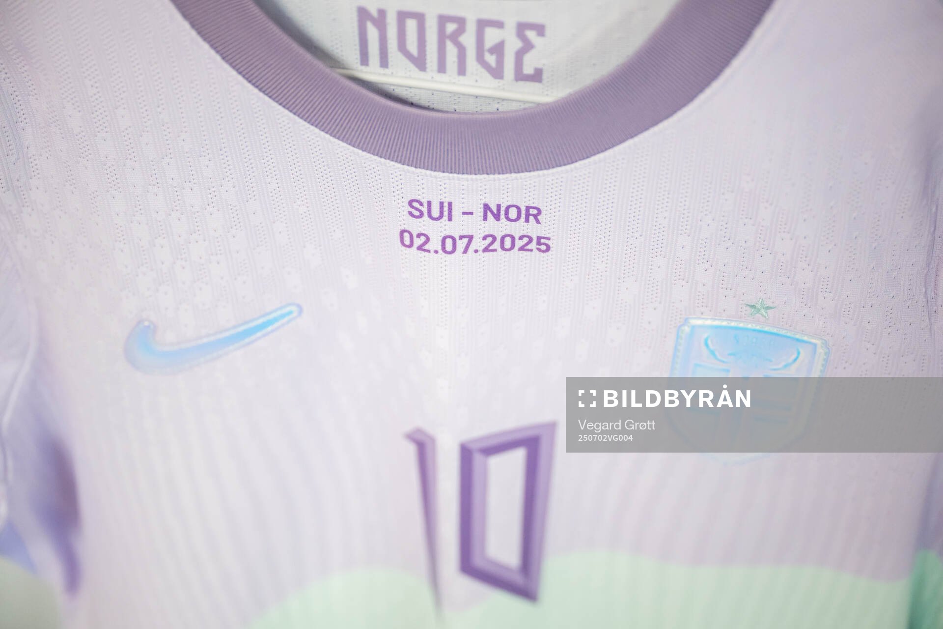 The kit of Caroline Graham Hansen of Norway in the dressing