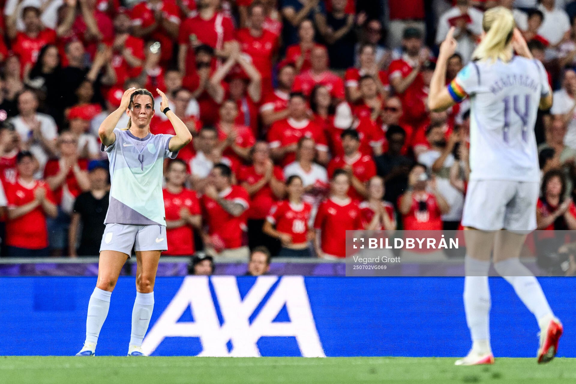 Tuva Hansen of Norway looks dejected