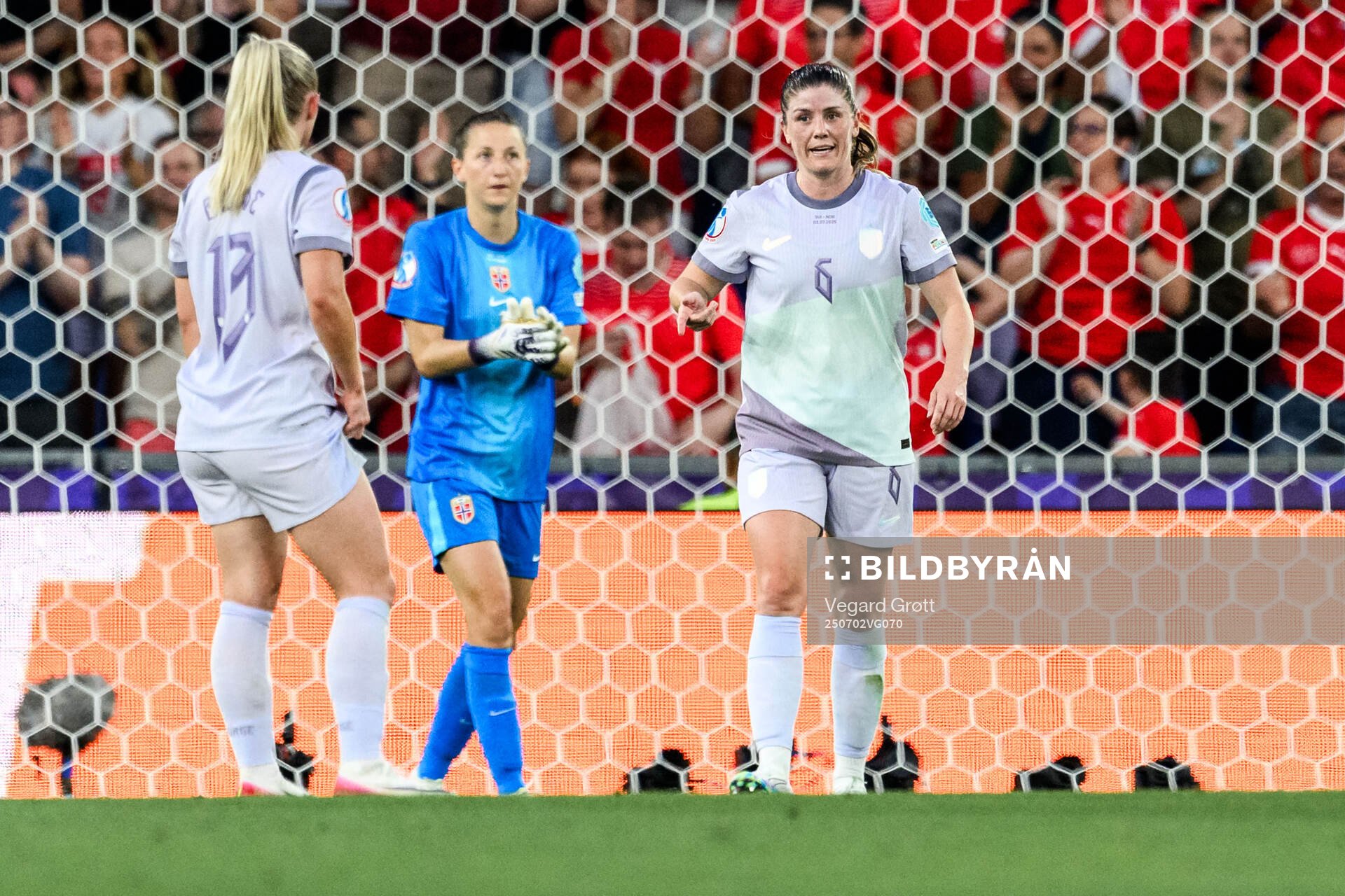 Maren Mjelde of Norway looks dejected