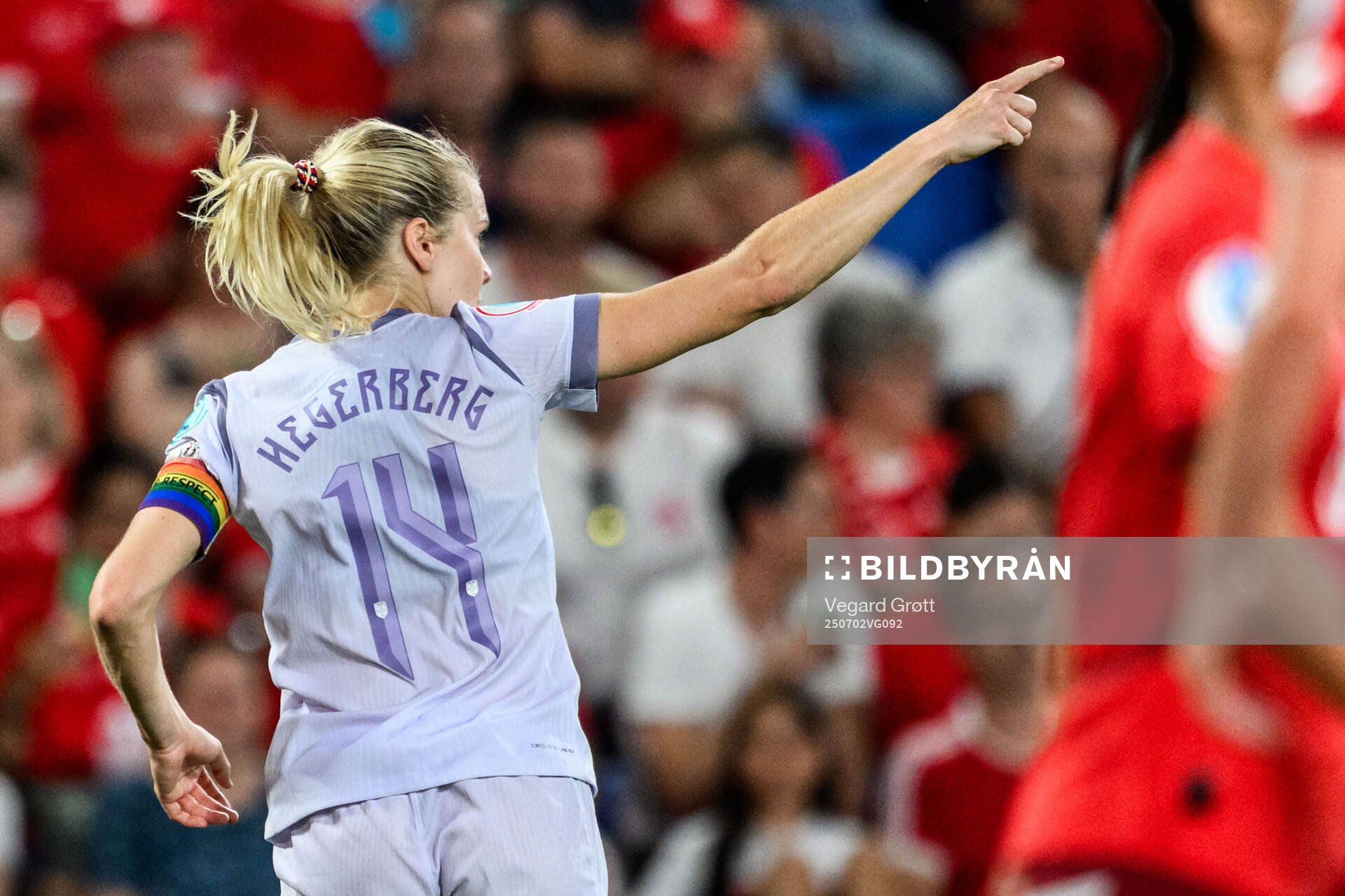 Ada Hegerberg of Norway celebrates scoring 1-1