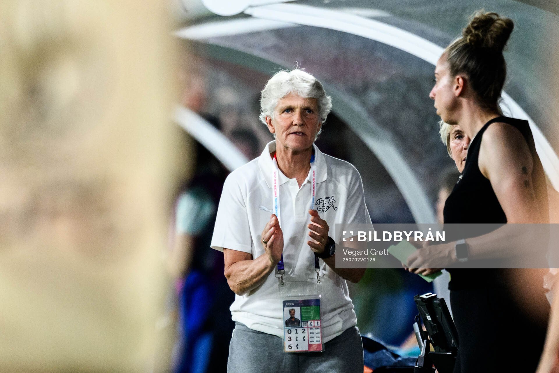 Head coach Pia Sundhage of Switzerland