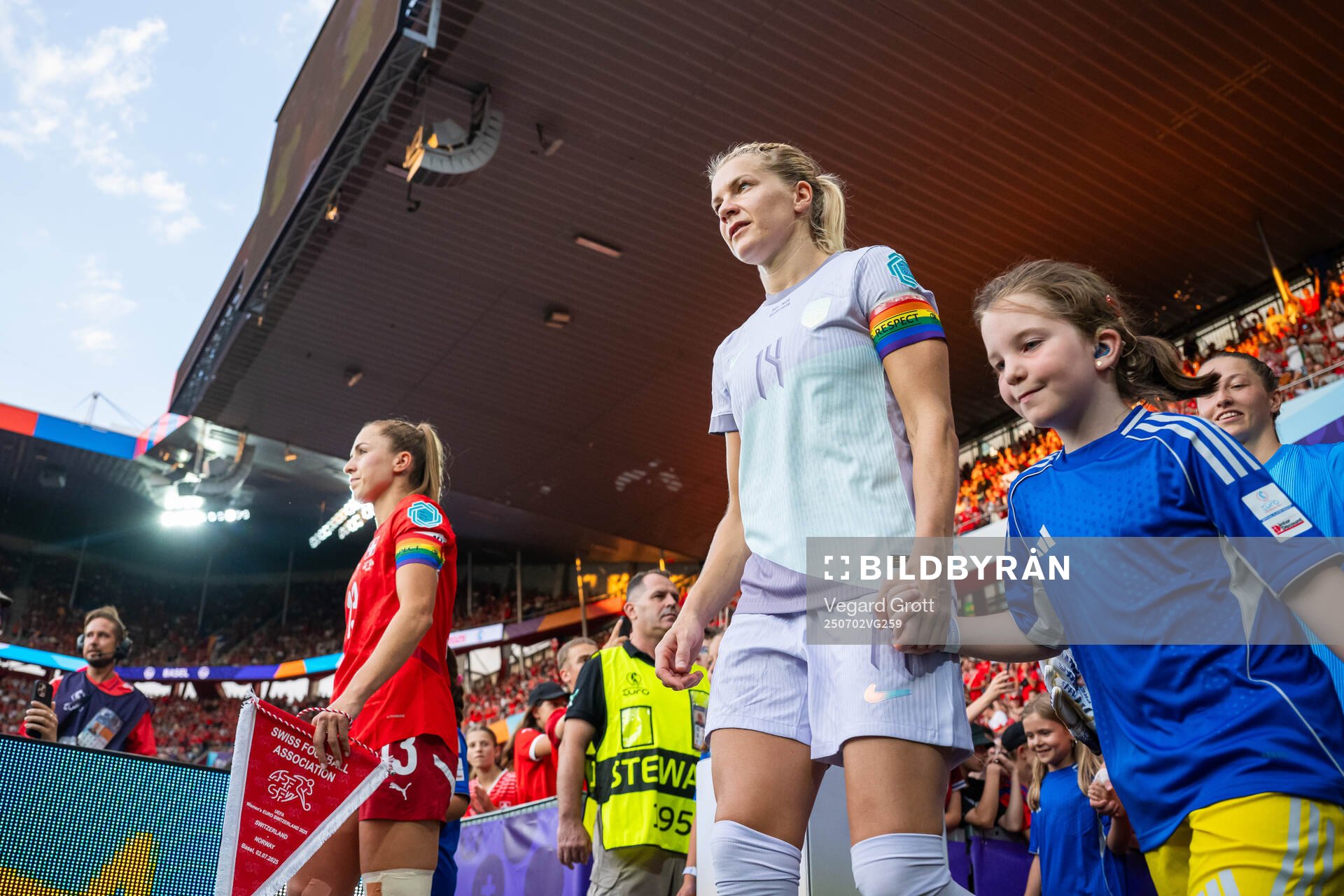 Ada Hegerberg of Norway enters the pitch