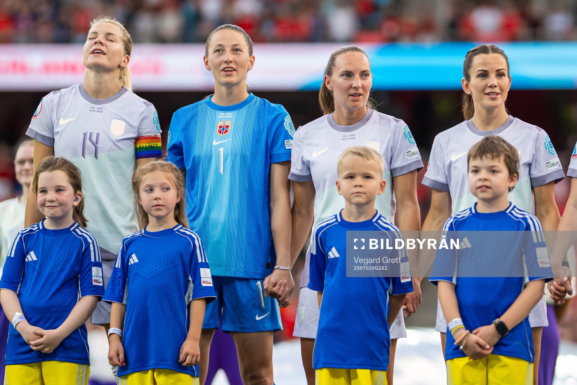 Ada Hegerberg, goalkeeper Cecilie Fiskerstrand, Marit