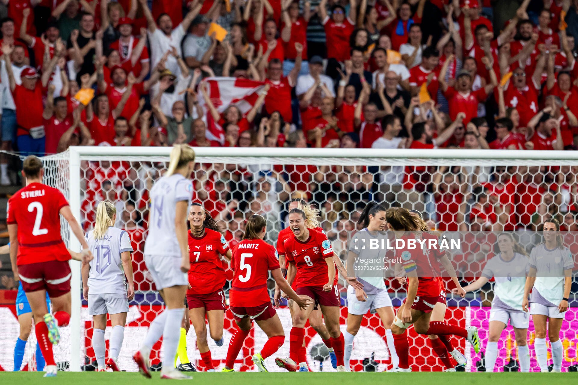 Nadine Riesen of Switzerland celebrates
