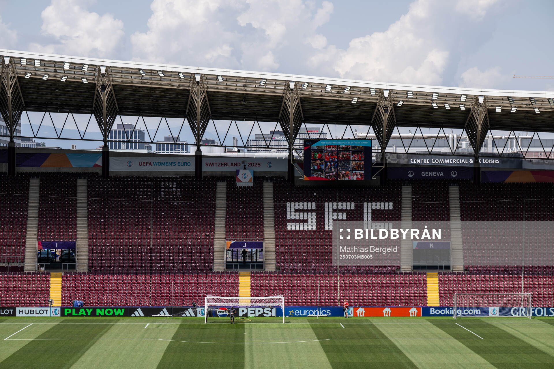 View of the stands at Stade de Geneve
