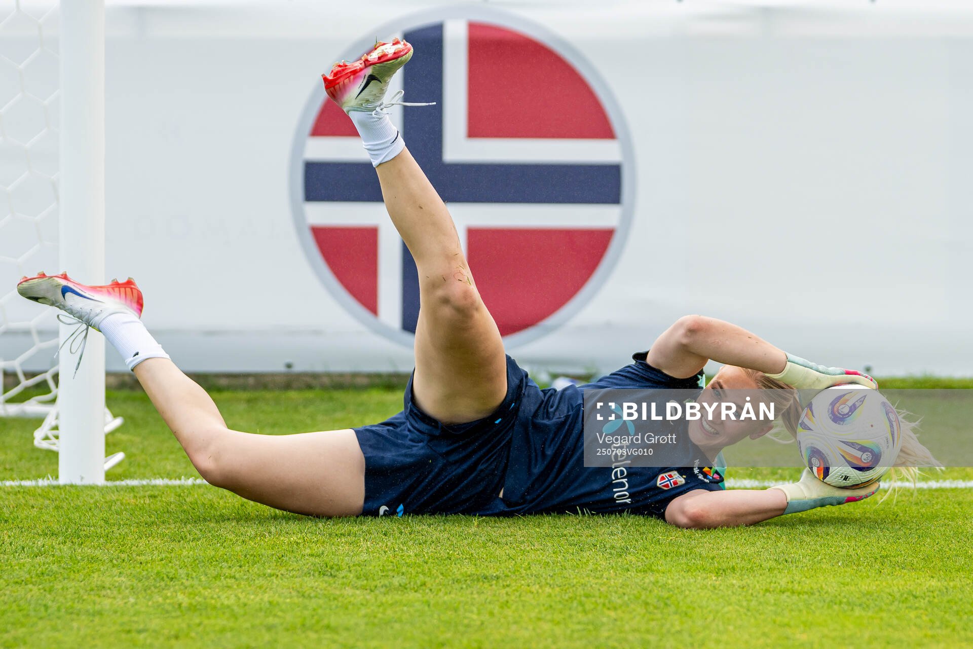 Goalkeeper Selma Panengstuen of the Norwegian women's