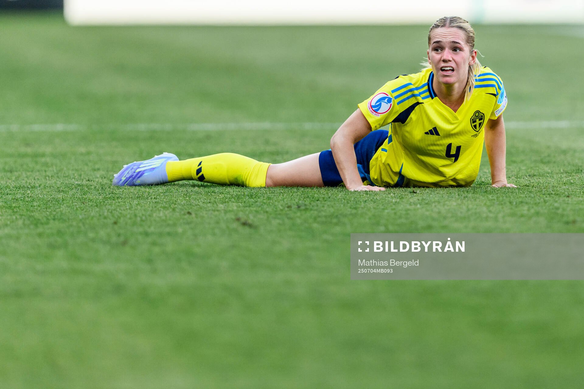 Hanna Lundkvist of Sweden looks dejected