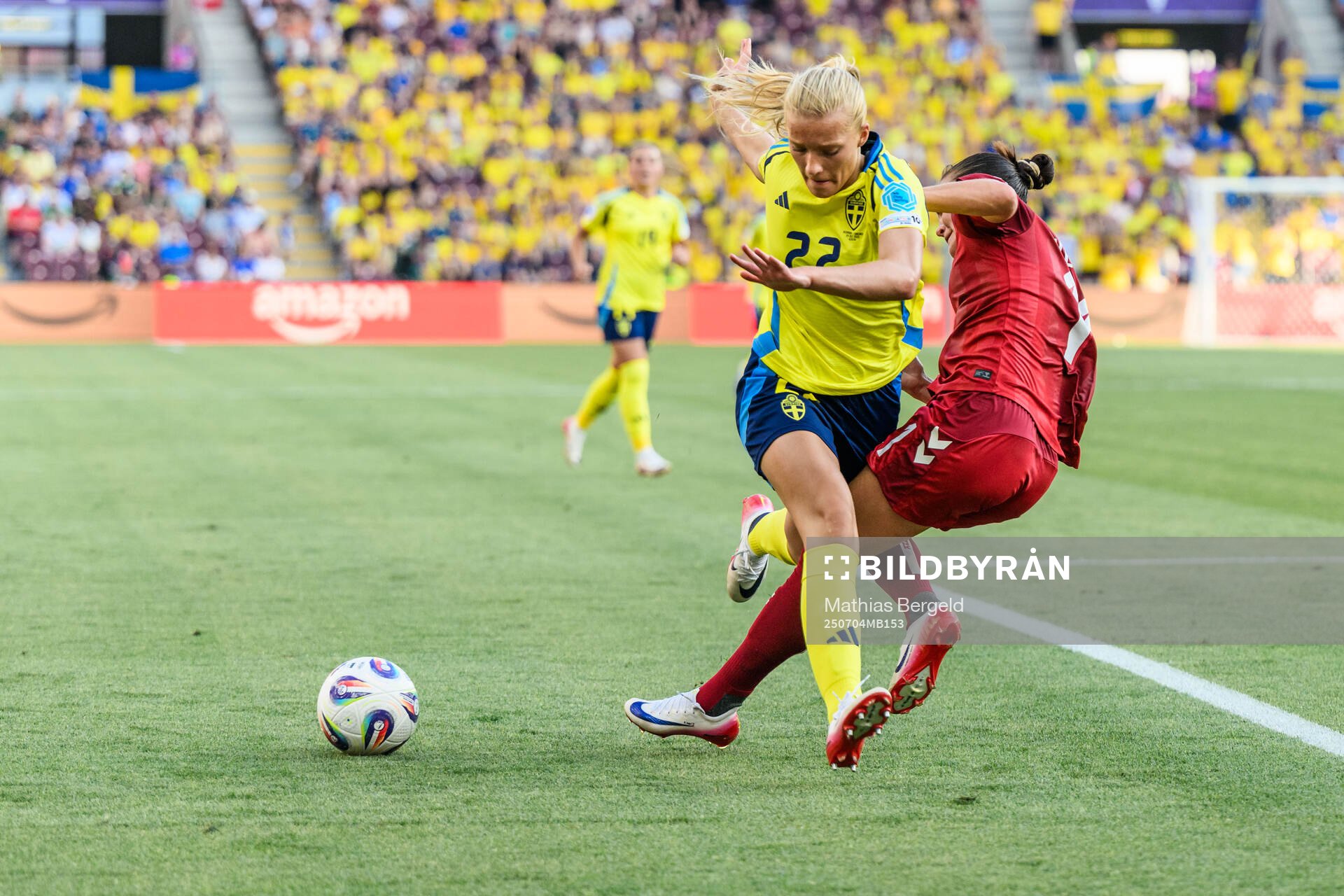 Smilla Holmberg of Sweden and Rikke Madsen of Denmark