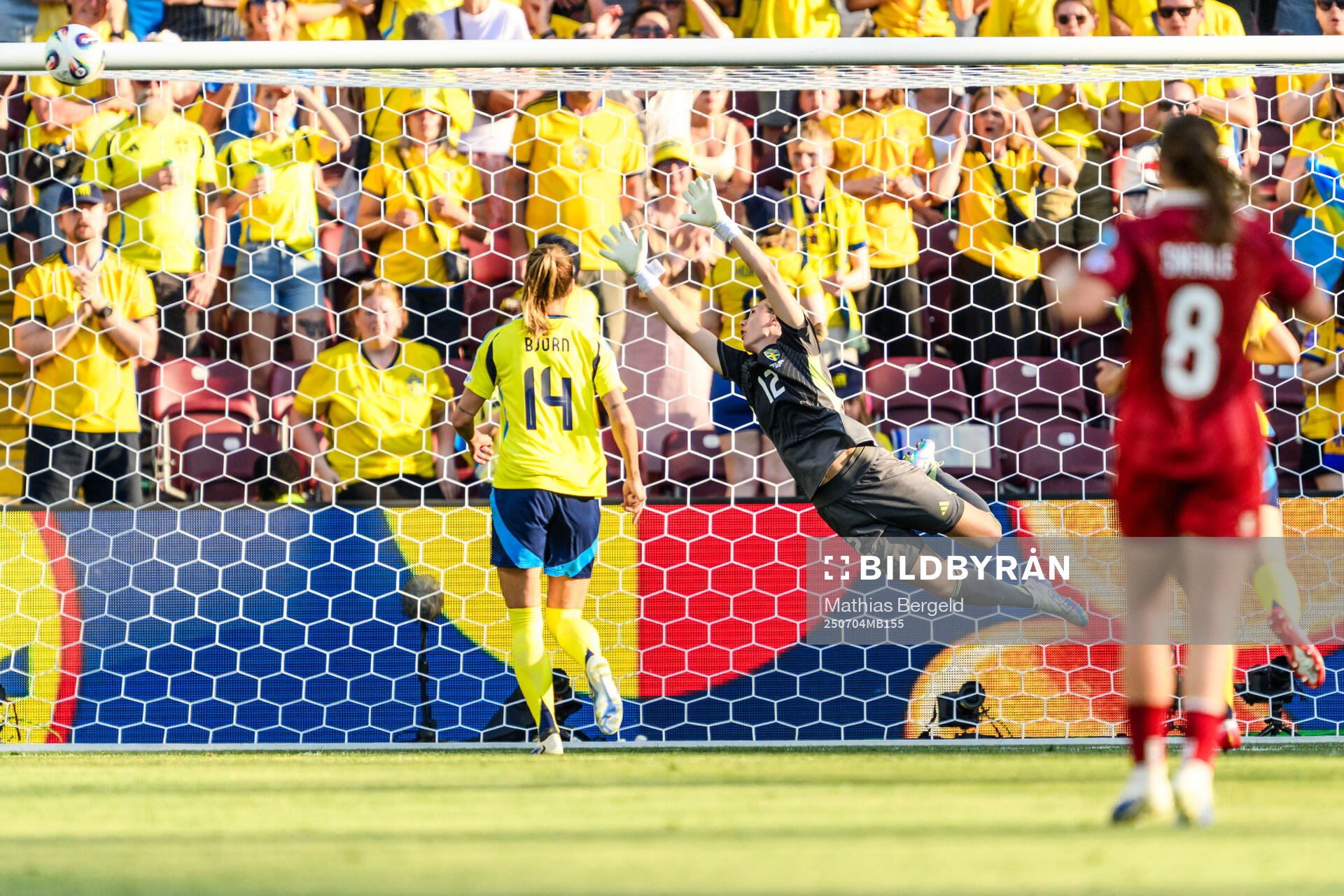 Goalkeeper Jennifer Falk of Sweden