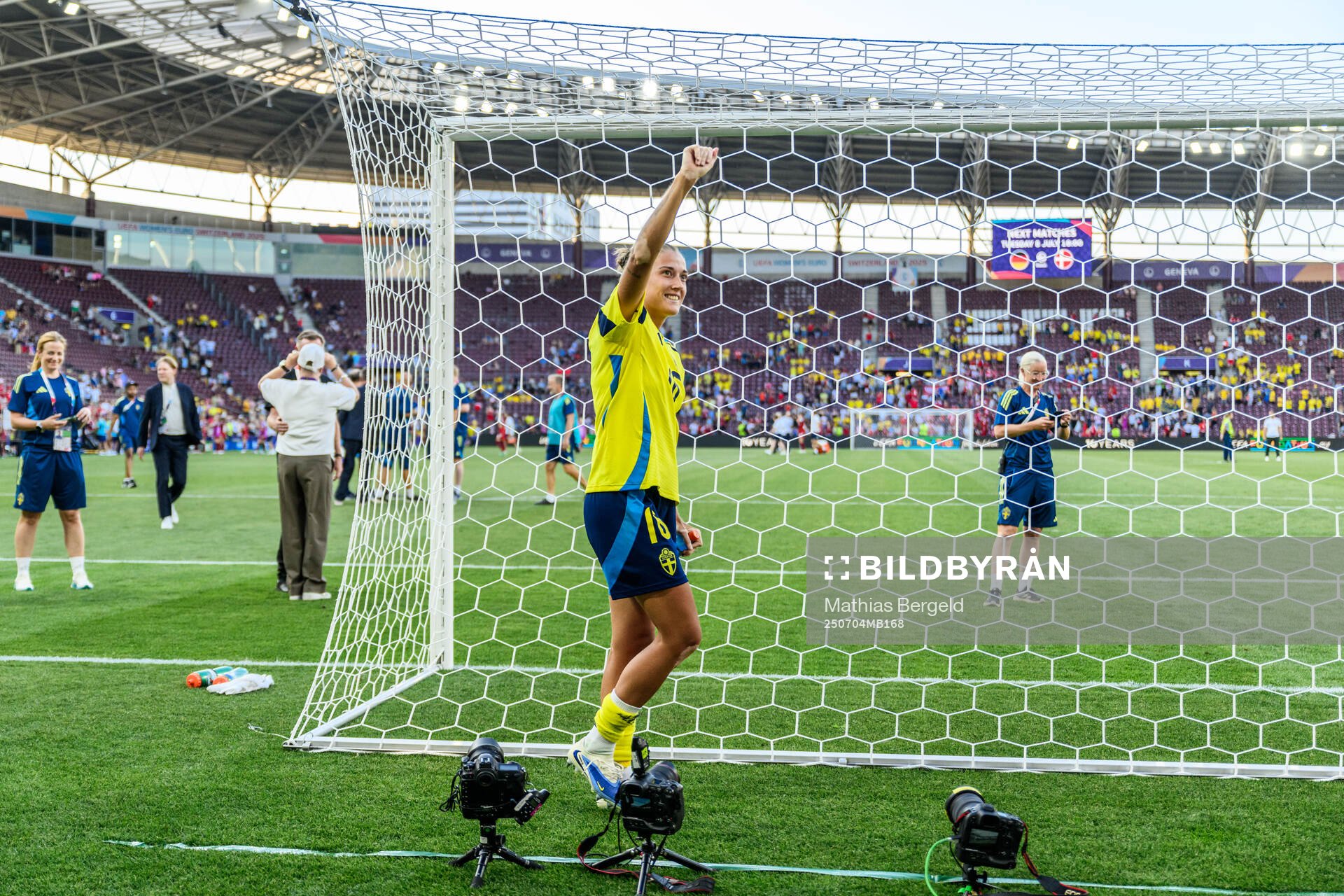 Filippa Angeldahl of Sweden celebrates
