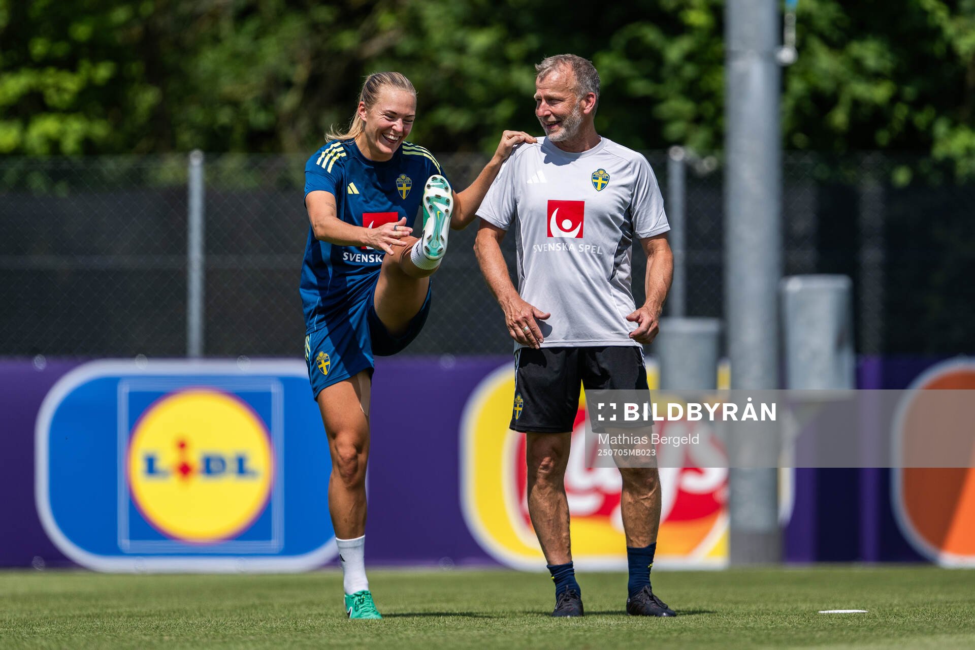 Magdalena Eriksson and Performance manager Pontus Ekblom of