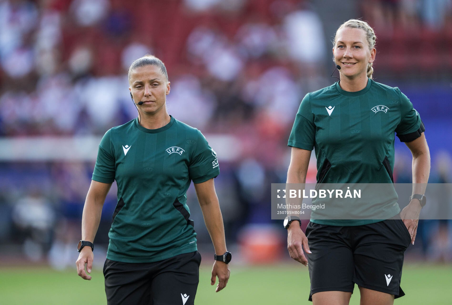 Assistant referee Almira Spahic and referee Tess Olofsson