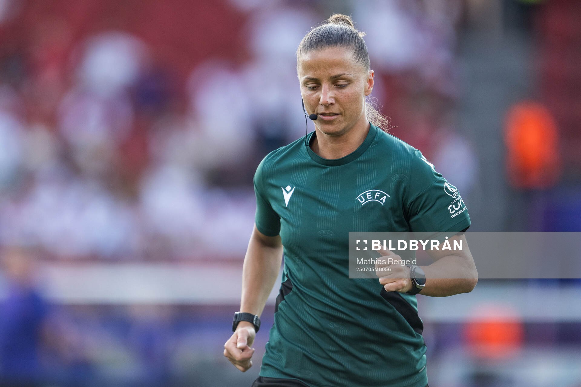 Assistant referee Almira Spahic ahead ofof the UEFA Women's