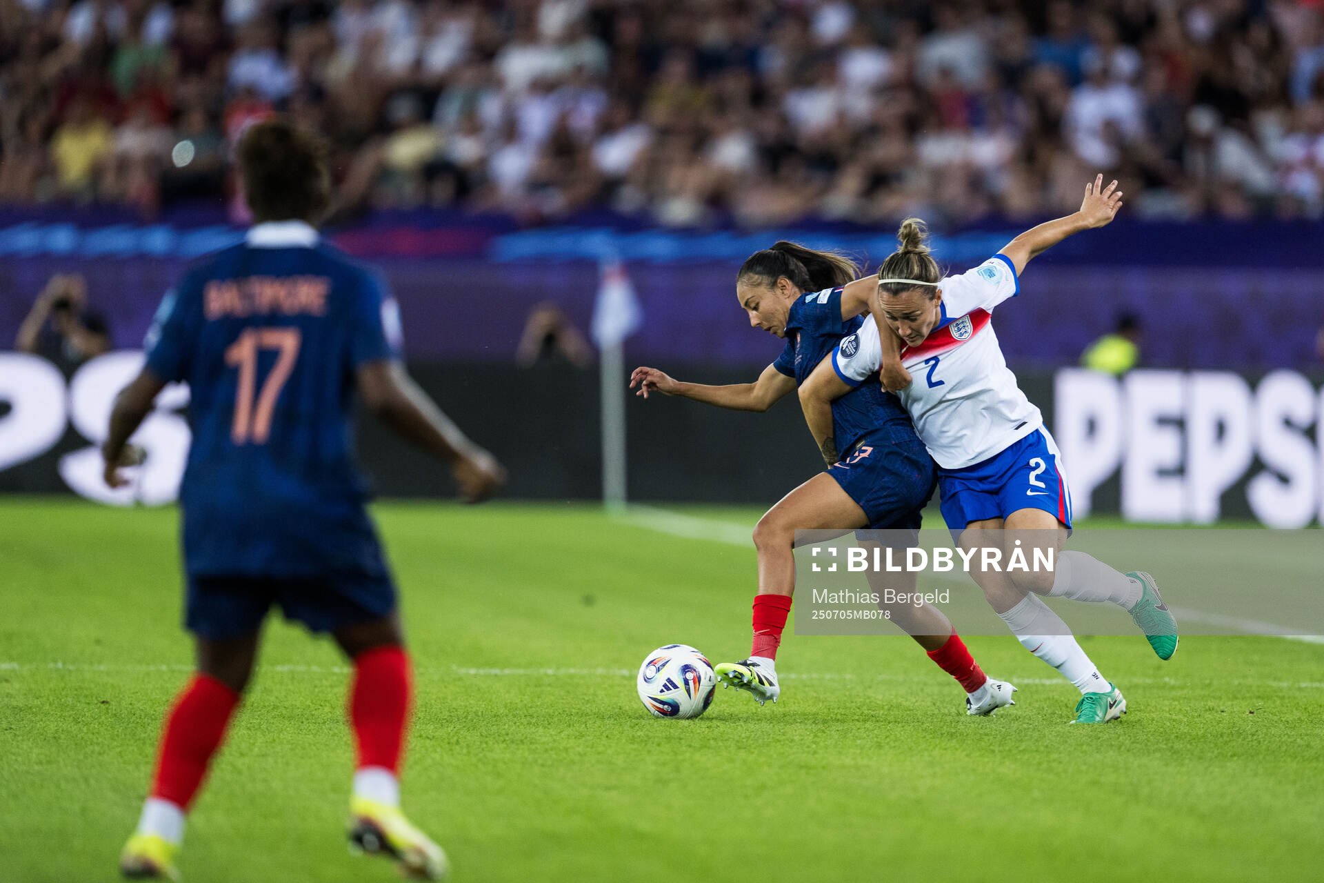 Selma Bacha of France and Lucy Bronze of England