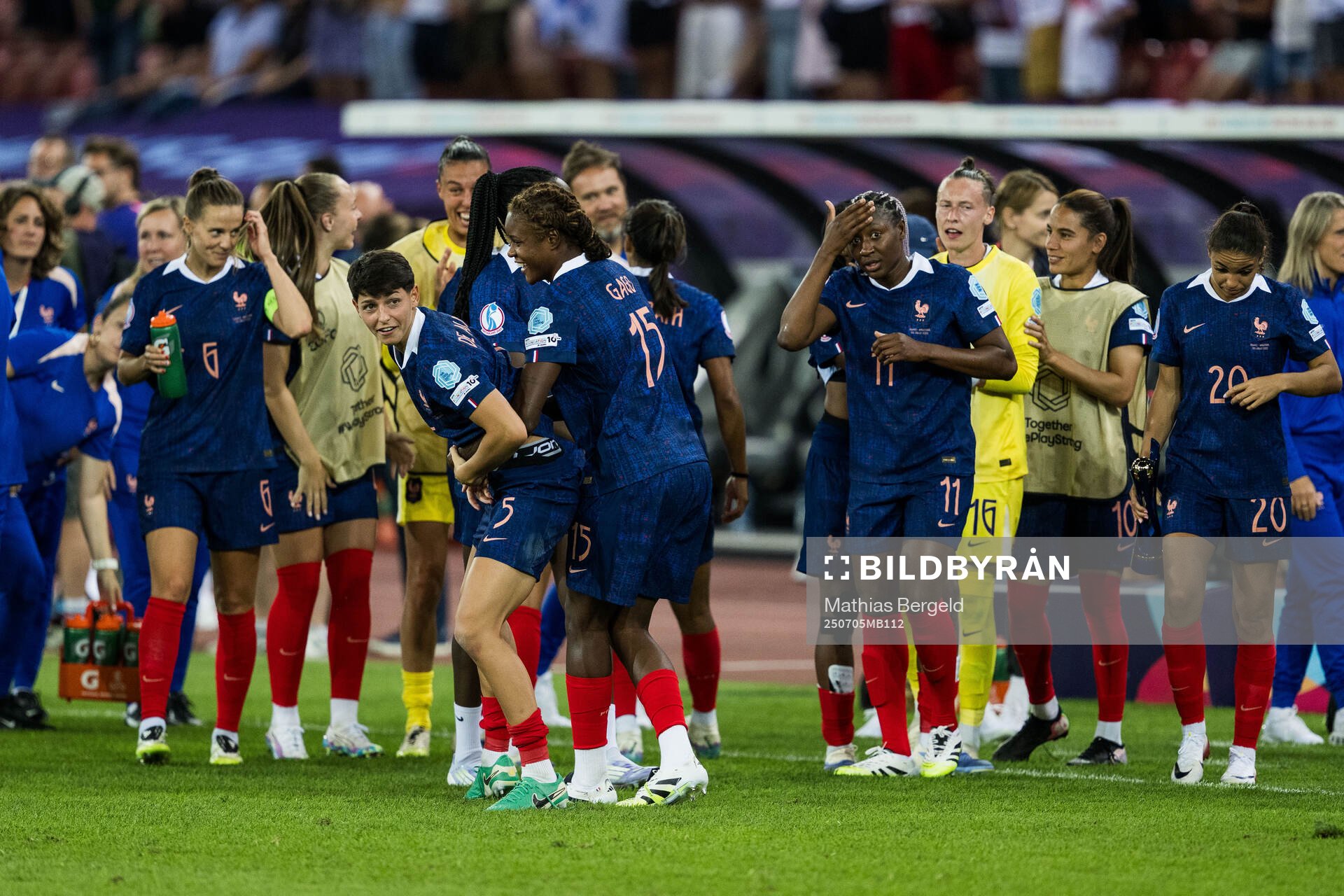 Elisa De Almeida and Kelly Gago of France celebrates