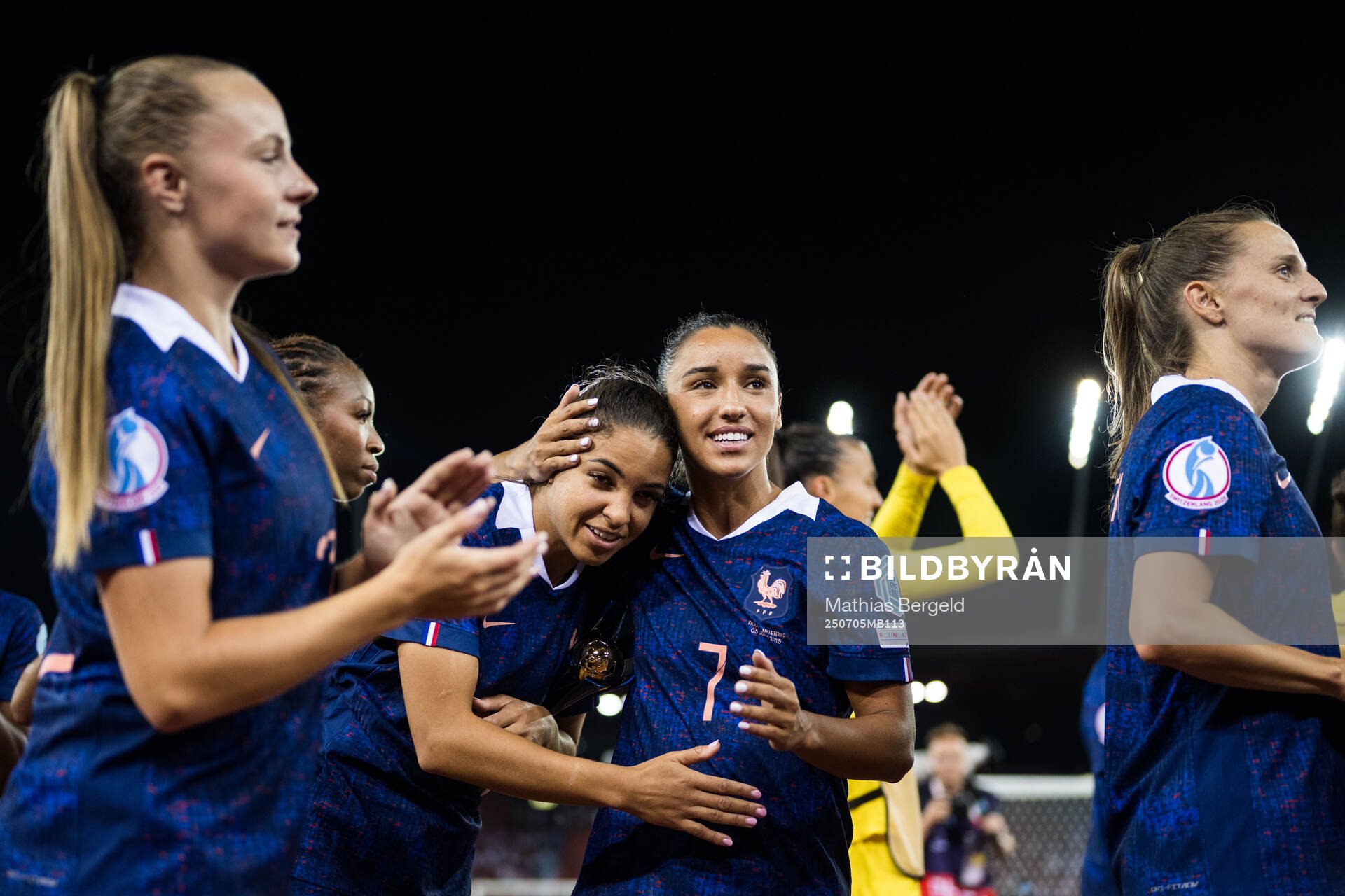 Sakina Karchaoui and Delphine Cascarino of France celebrates