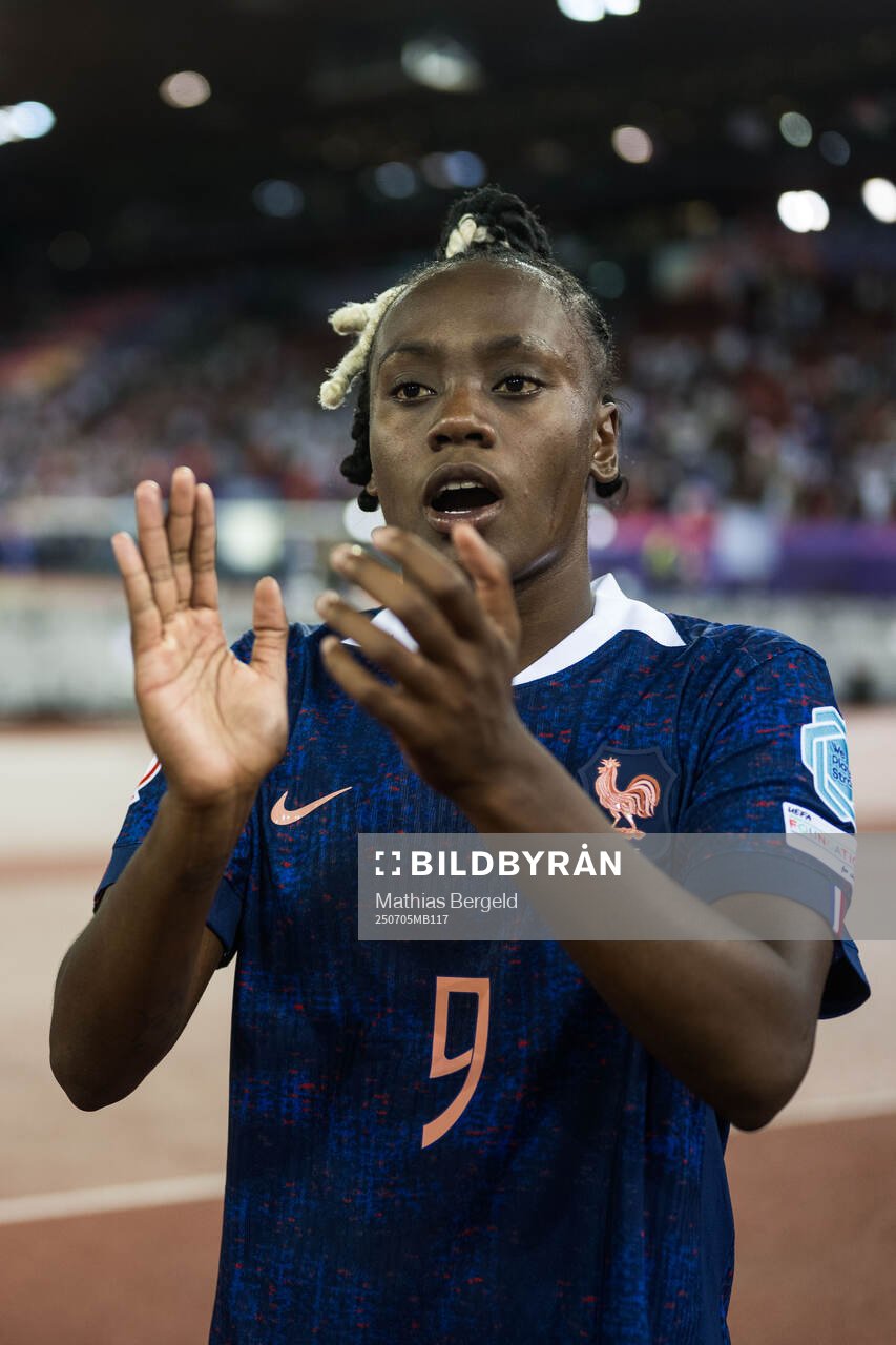 Melvine Malard of France celebrates