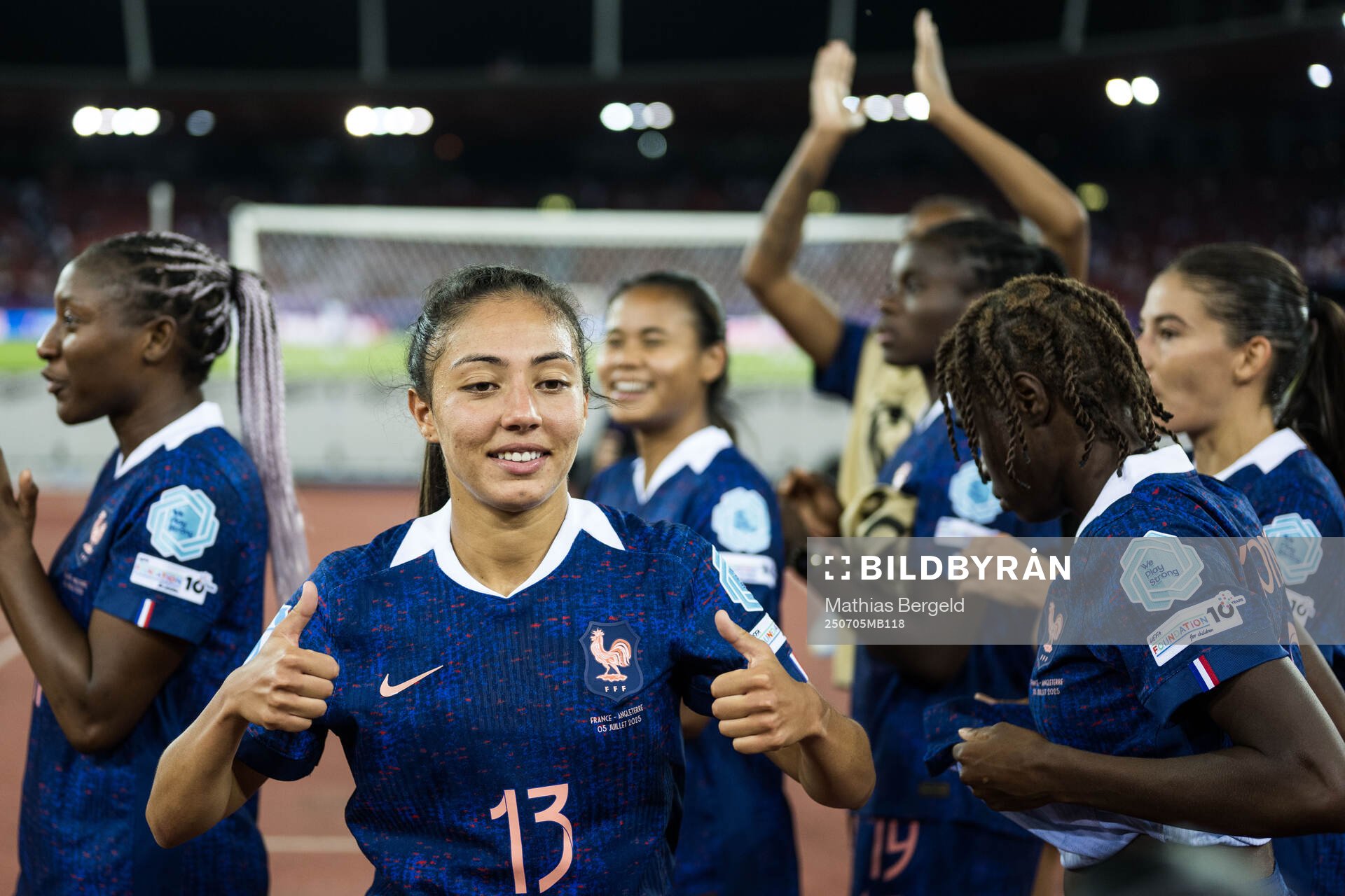Selma Bacha of France celebrates