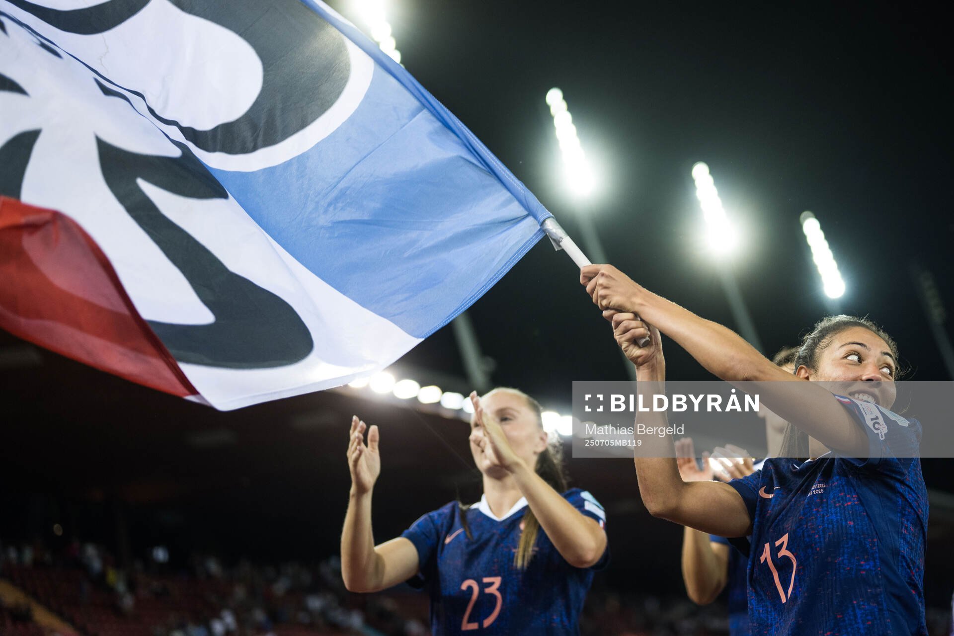 Selma Bacha of France celebrates
