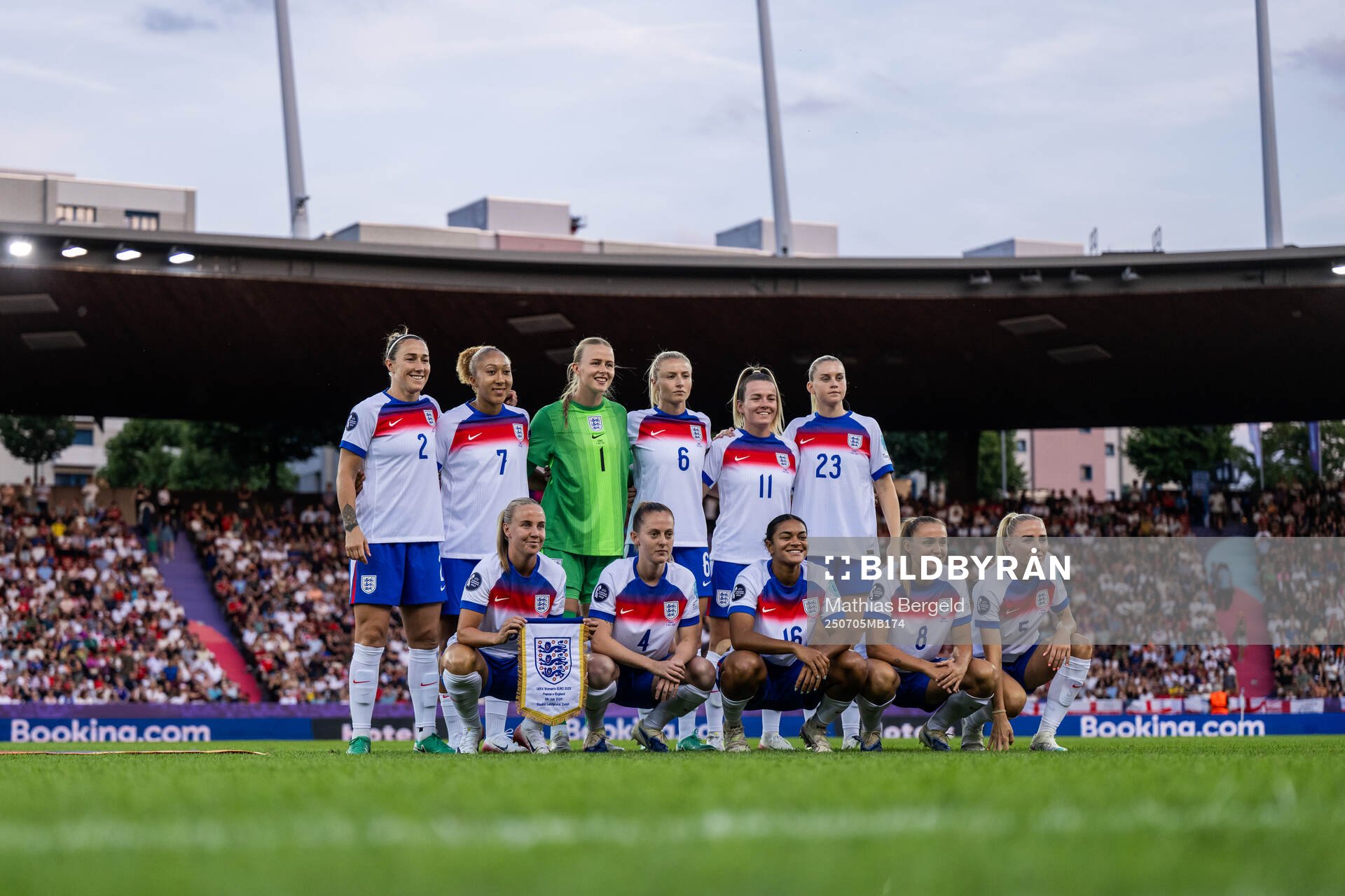 The starting eleven of England pose for a photo