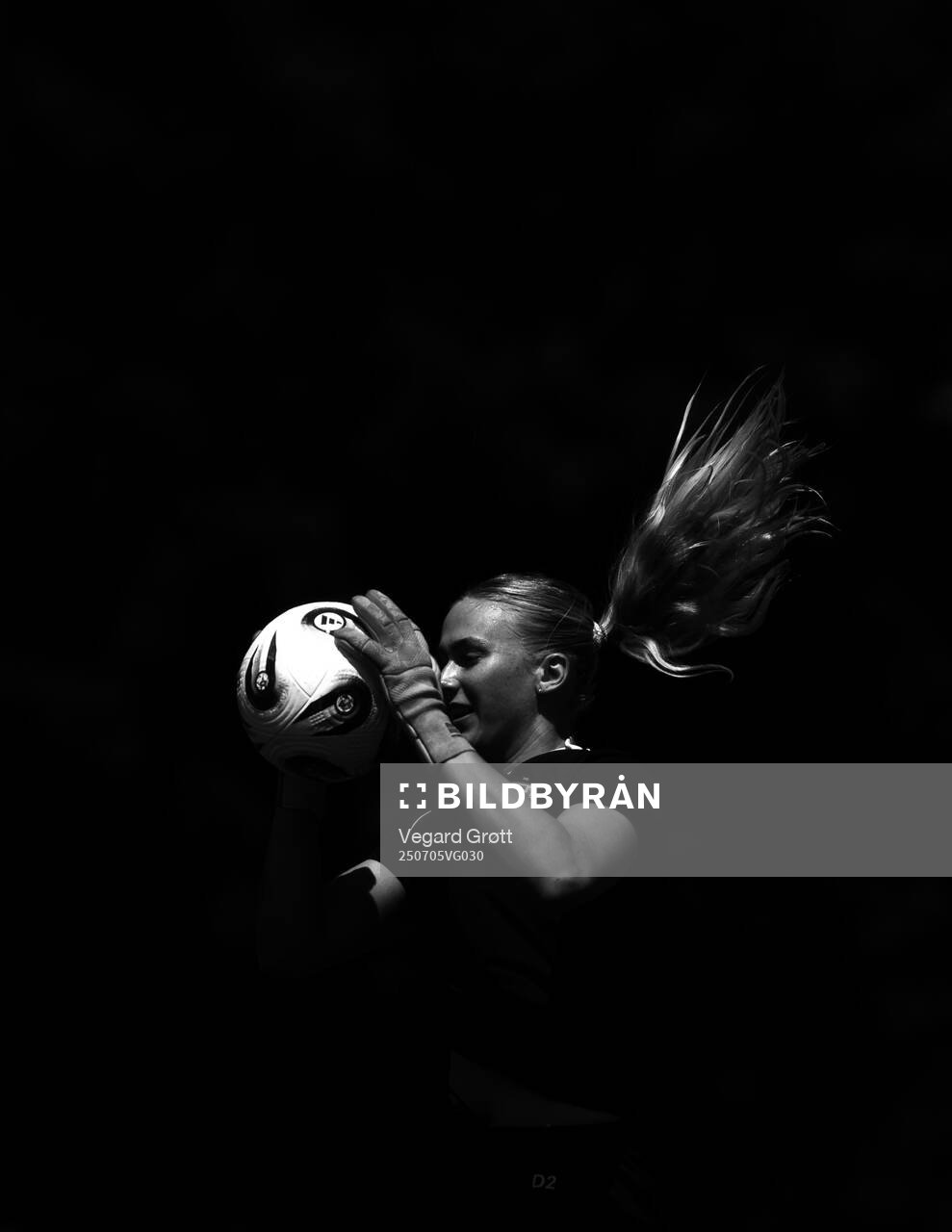 Goalkeeper Selma Panengstuen of the Norwegian women's