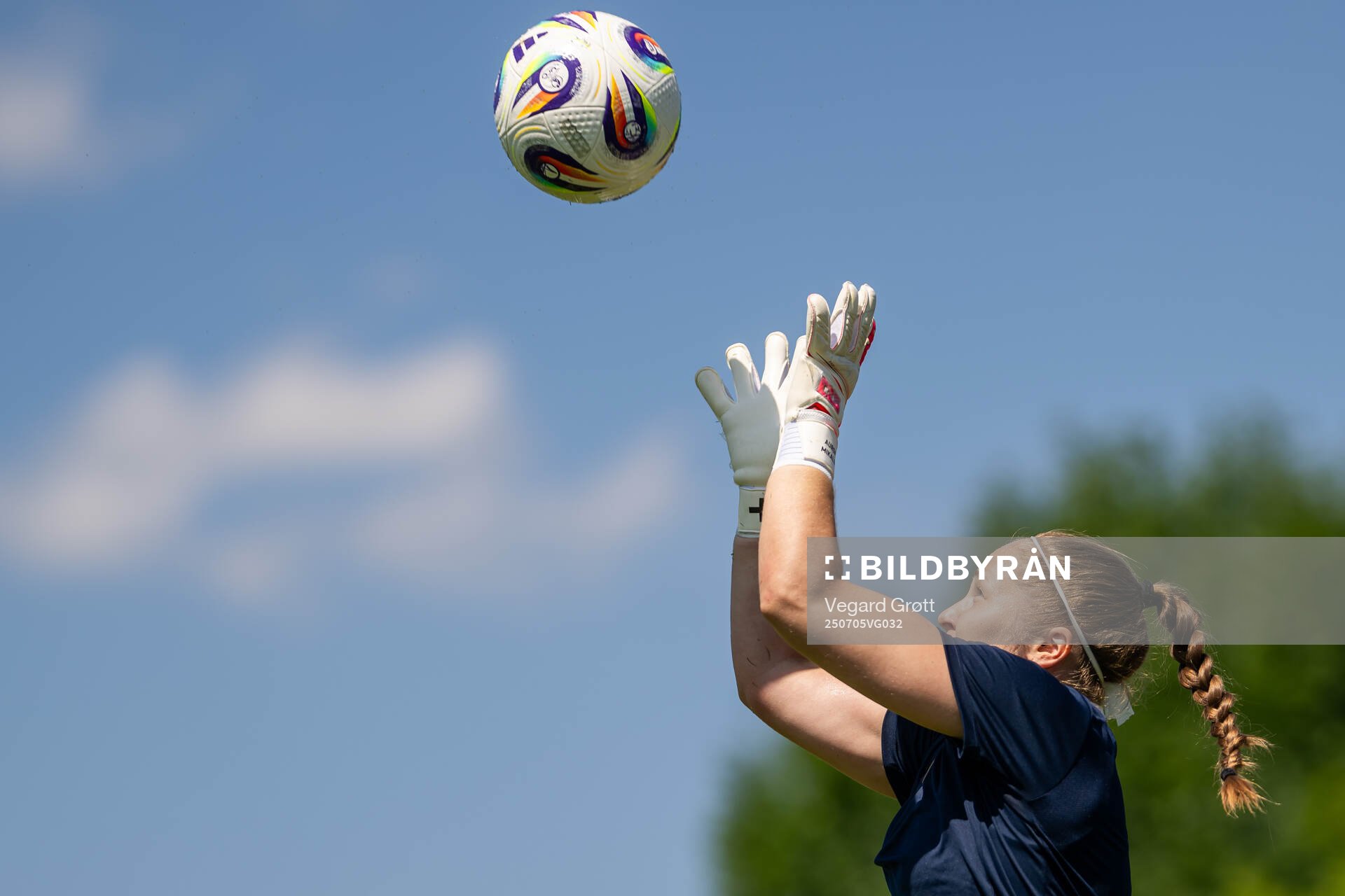 Goalkeeper Aurora Mikalsen of the Norwegian women's