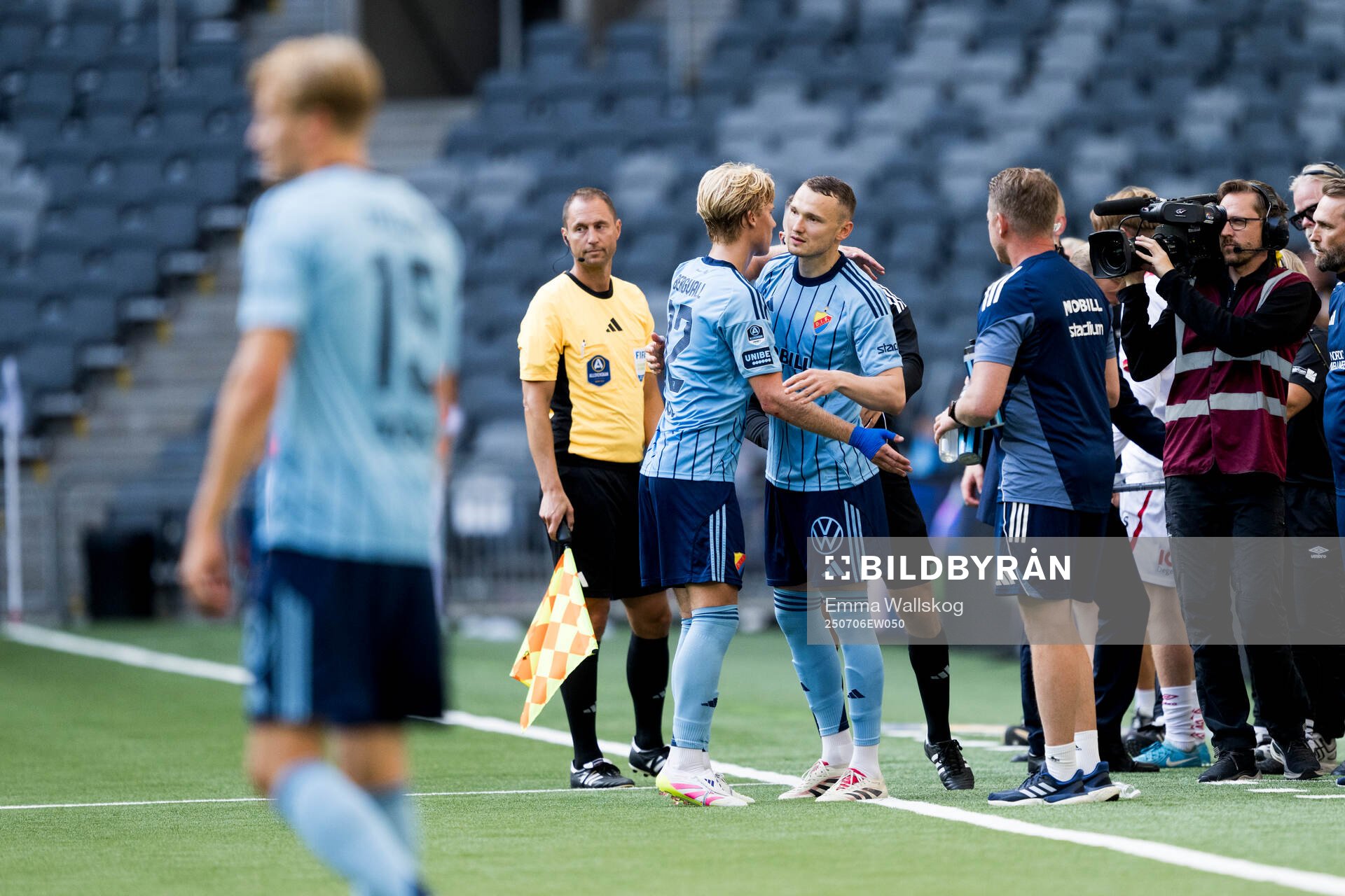 Djurgårdens Theo Bergvall och Piotr Johansson