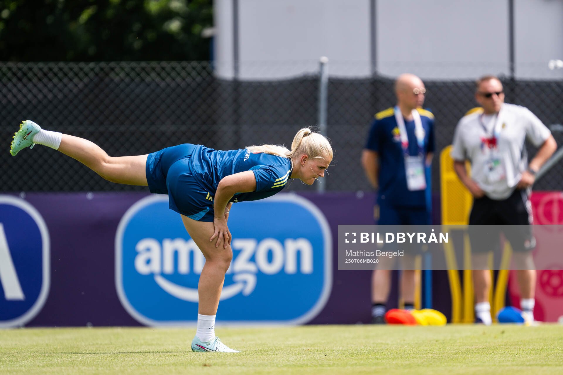 Goalkeeper Emma Holmgren of the Swedish women's national