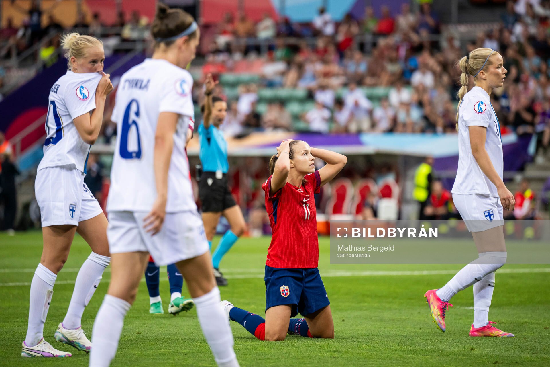 Guro Reiten of Norway looks dejected