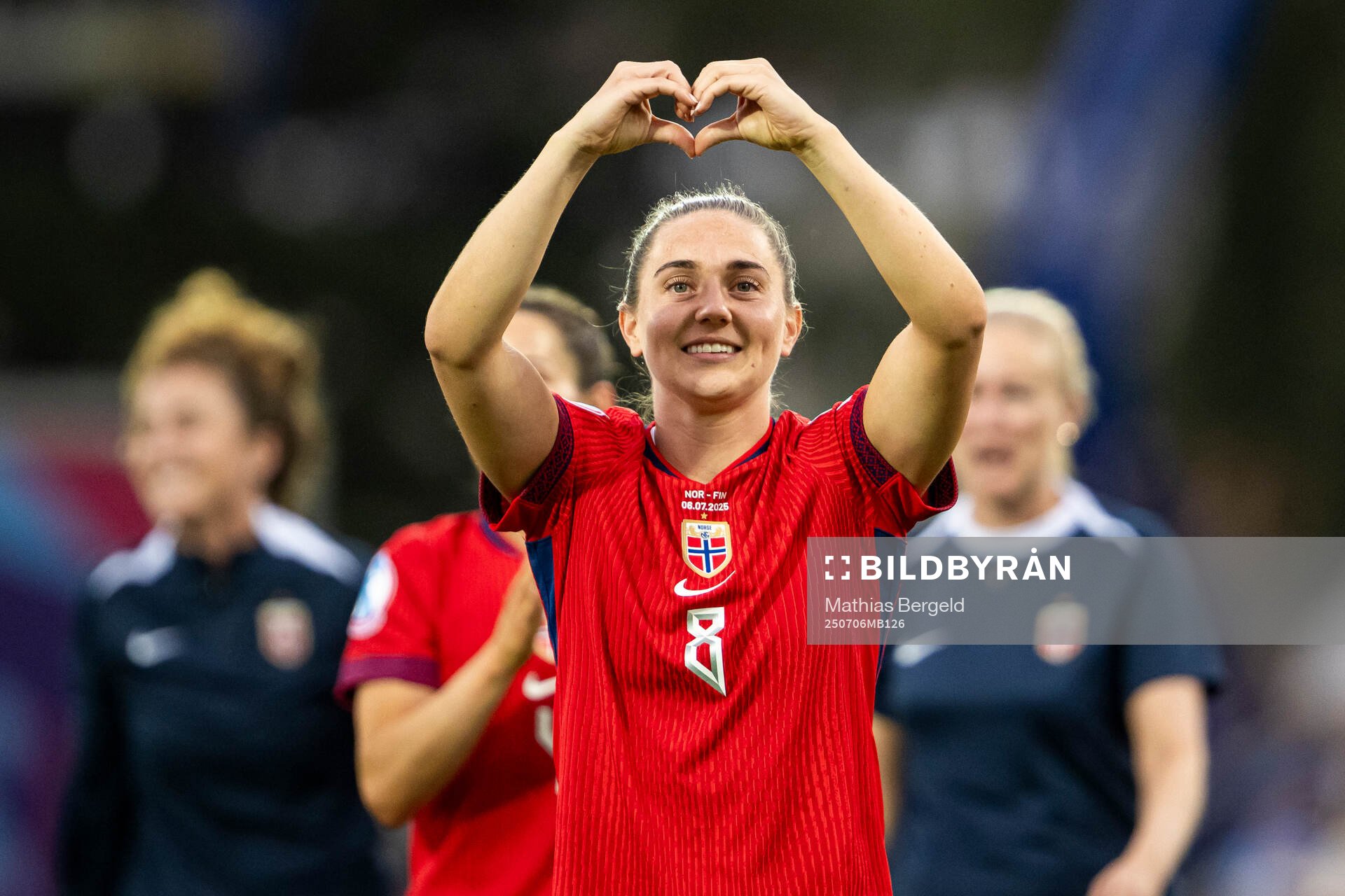 Vilde Bøe Risa of Norway celebrates