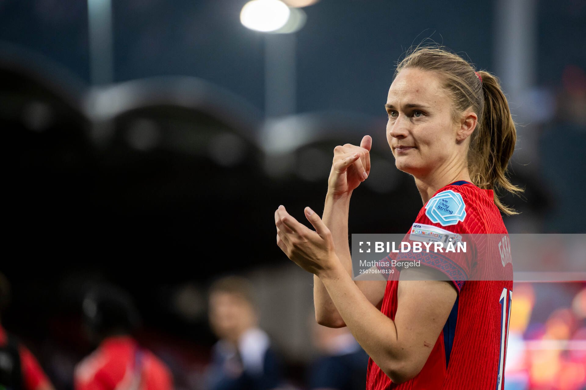 Caroline Graham Hansen of Norway celebrates
