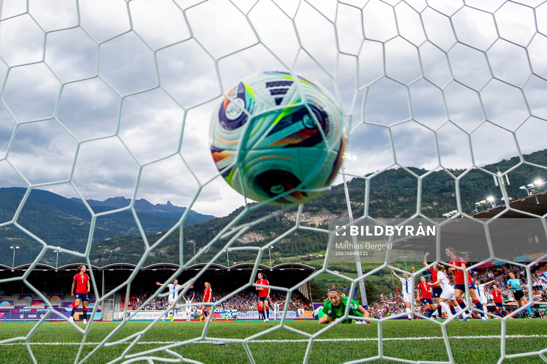 Goalkeeper Cecilie Fiskerstrand of Norway looks dejected