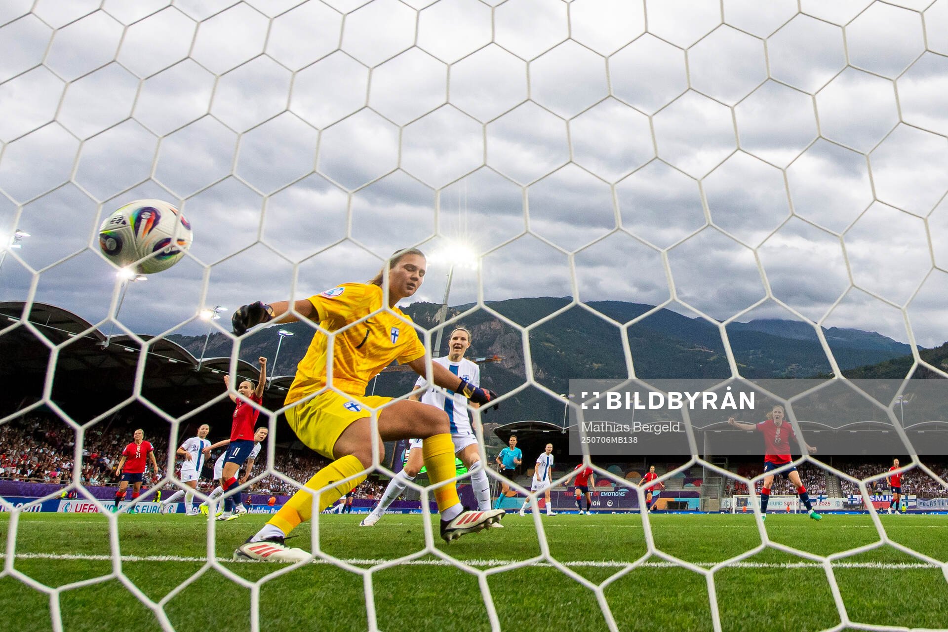 Goalkeeper Anna Koivunen of Finland at the 2-1 goal