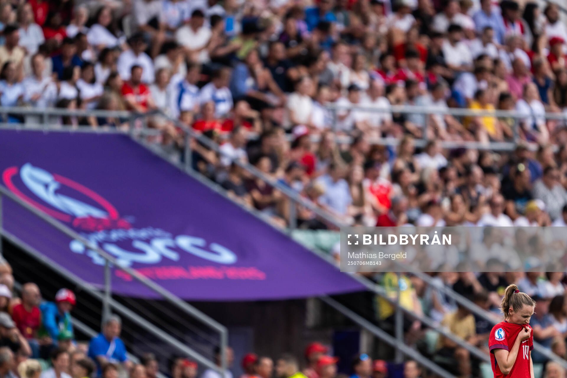 Caroline Graham Hansen of Norway looks dejected