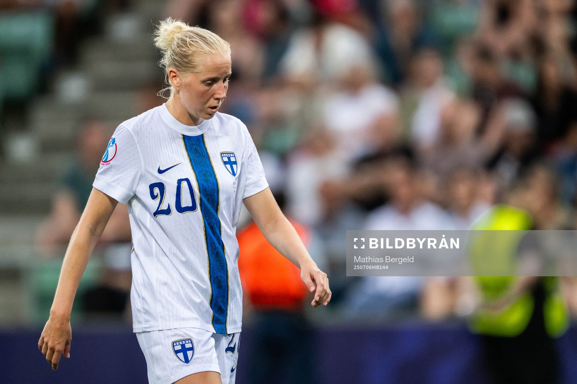 Eveliina Summanen of Finland looks dejected