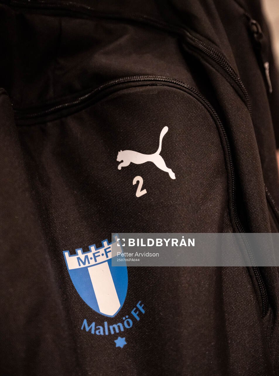 The bag of Johan Karlsson of Malmö FF