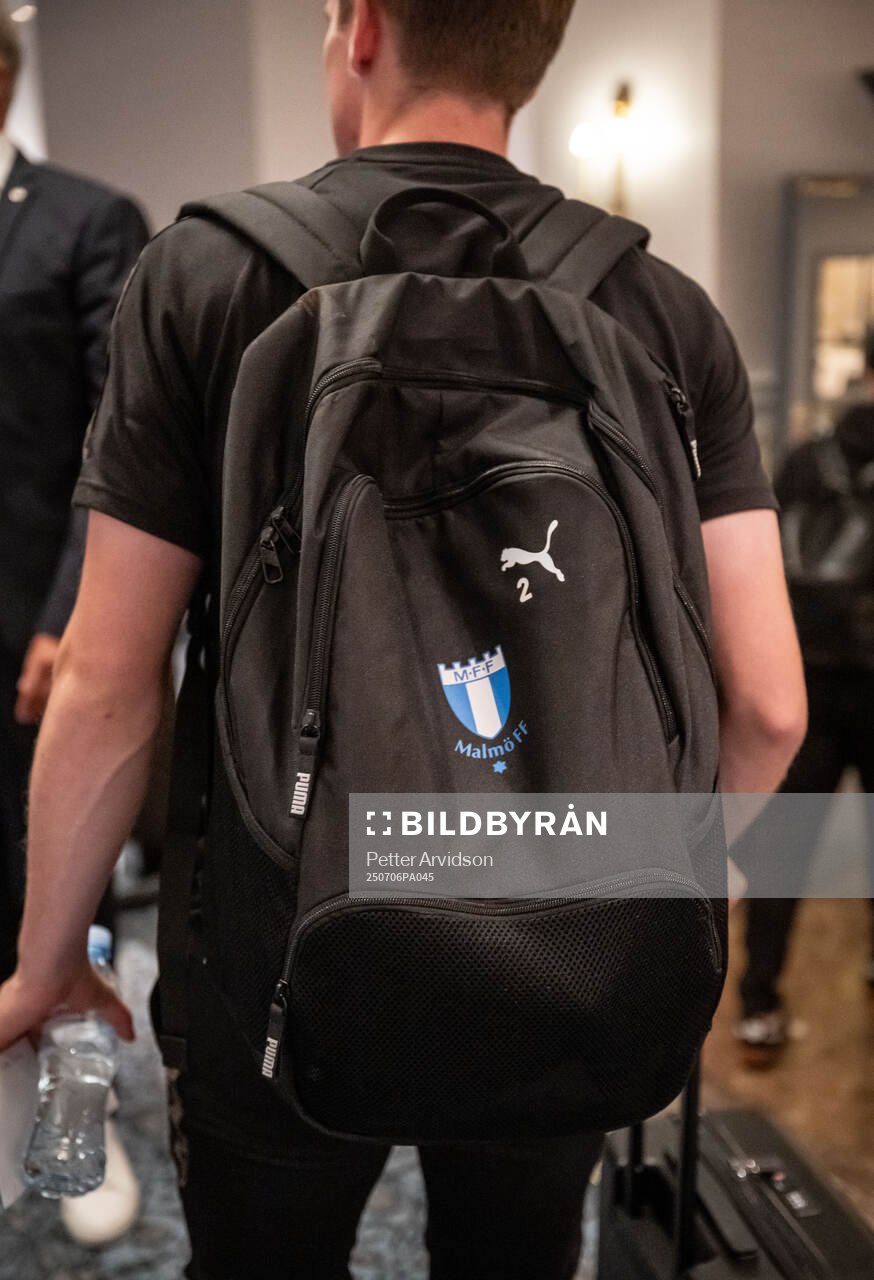The bag of Johan Karlsson of Malmö FF