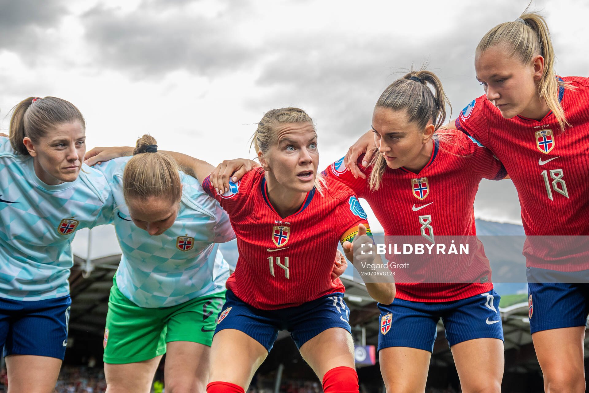Maren Mjelde, goalkeeper Aurora Mikalsen, Ada Hegerberg,