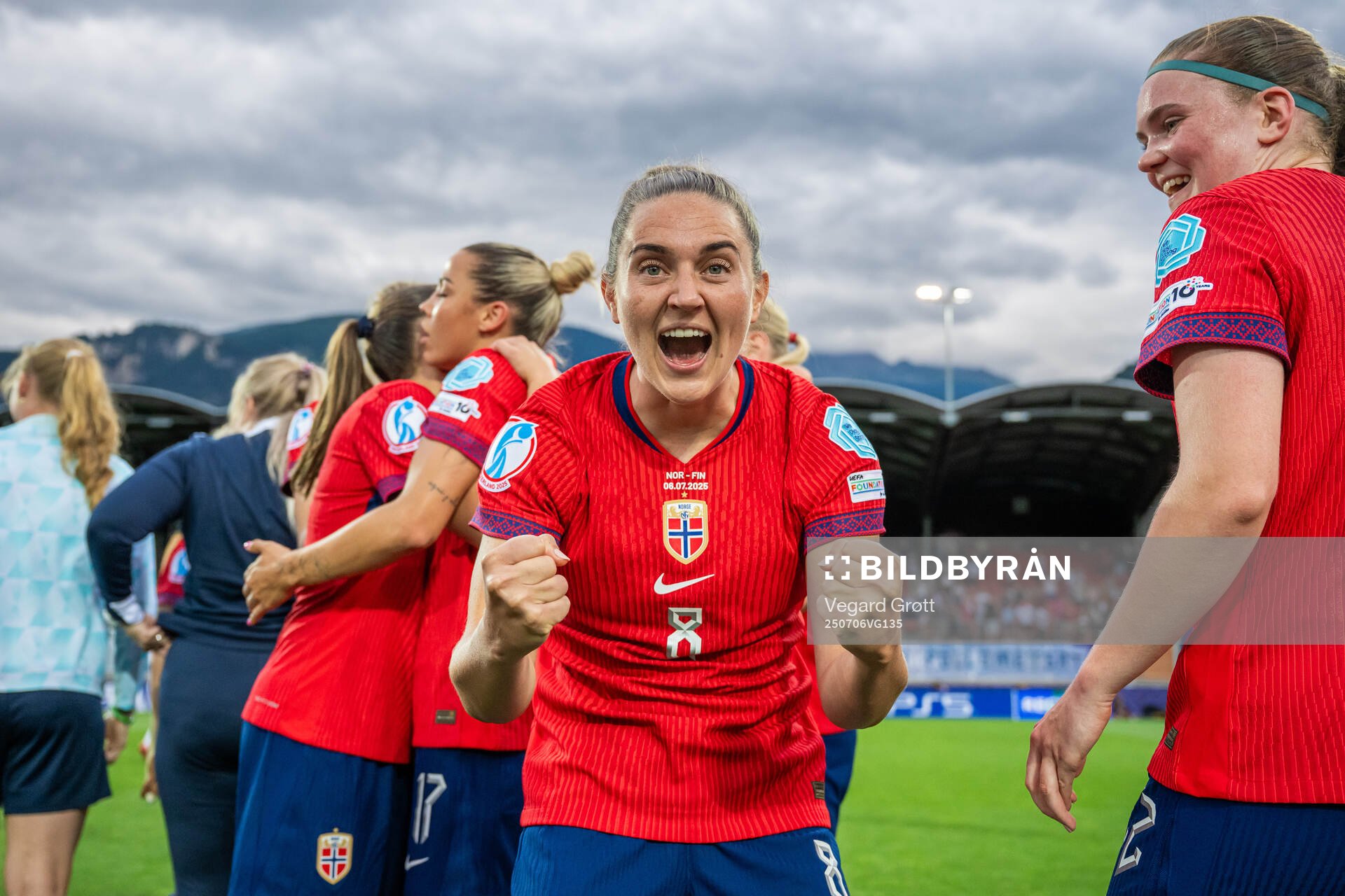 Vilde Bøe Risa of Norway celebrates