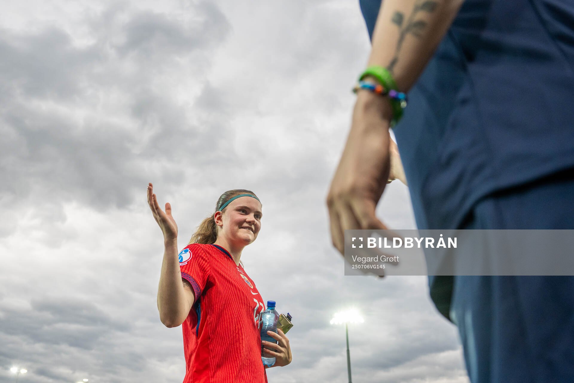 Signe Gaupset of Norway celebrates