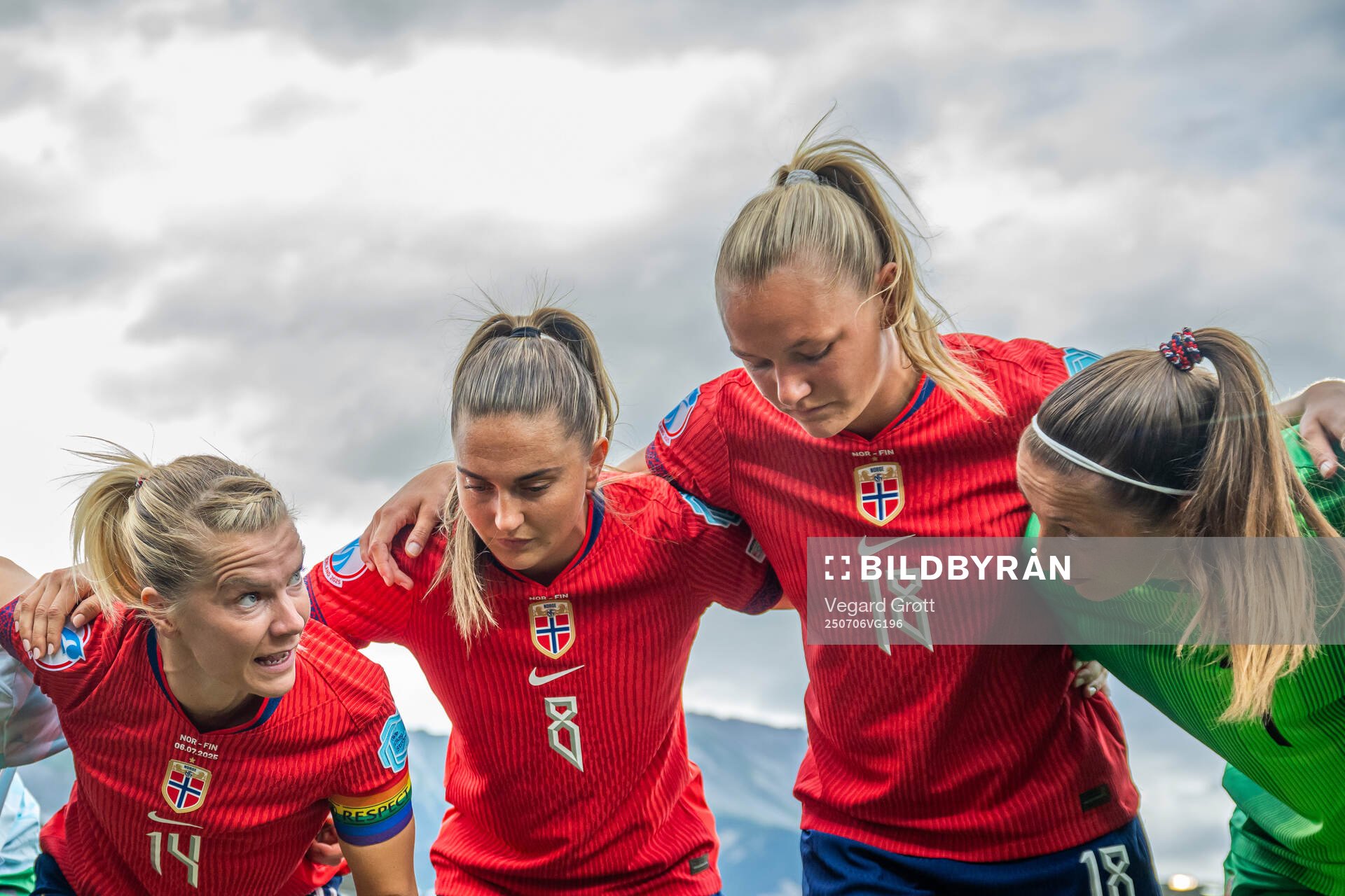 Ada Hegerberg, Vilde Bøe Risa, Frida Maanum and goalkeeper