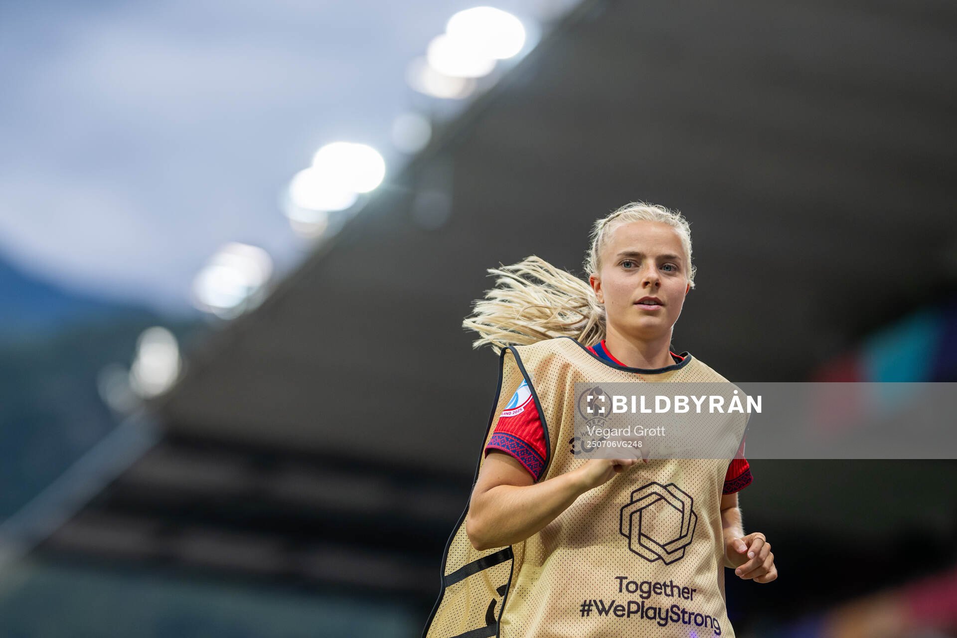 Emilie Woldvik of Norway warms up